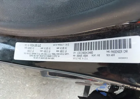 2016 Chrysler 200 Limited z USA, uszkodzony, nr VIN 1C3CCCAB2GN124083